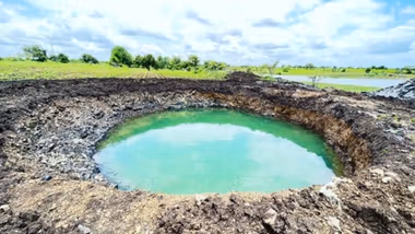 A picture of a well dug through HUF interventions in a drought susceptible region in Maharashtra. 